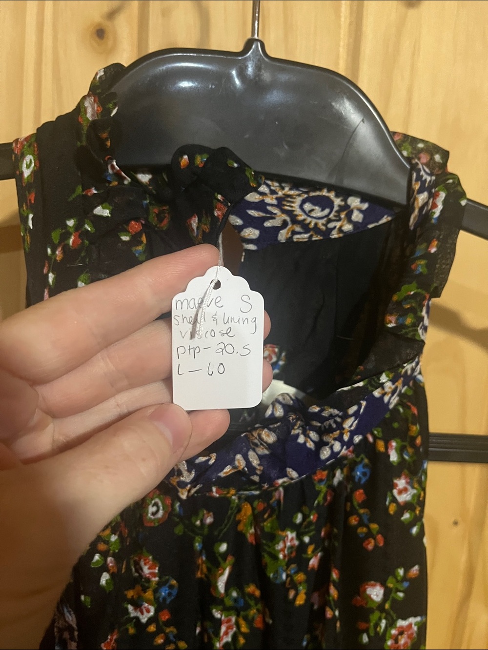 Anthropologie Katrina Patchwork Blue and Cream Paisley Halter Maxi Dress - Picture 3 of 6